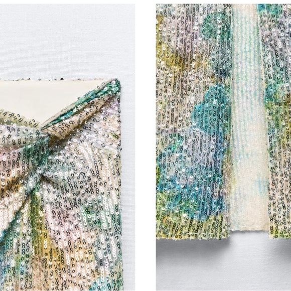 Zara Asymmetrical Sequin Skirt - Multicolor - Picture 5 of 8